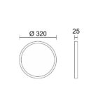 ΠΛΑΦΟΝΙΕΡΑ ΟΡΟΦΗΣ LED CCT 32W ME KΡΥΦΟ ΦΩΤΙΣΜΟ 3000Κ - Image 2