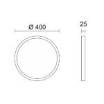 ΠΛΑΦΟΝΙΕΡΑ ΟΡΟΦΗΣ LED CCT 40W ME KΡΥΦΟ ΦΩΤΙΣΜΟ 3000Κ - Image 3