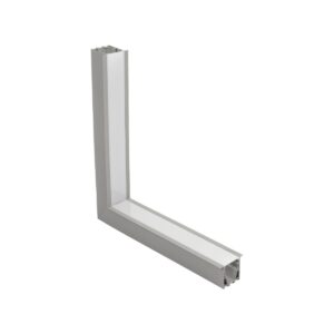 GLOBOSTAR® ALP-CORNER-IN90 RECESSA 61793 Χωνευτό Προφίλ Αλουμινίου Γωνία με Λευκό Γαλακτερό Πατητό Κάλυμμα για Ταινίες LED IP20 - Γκρι Ανθρακί Ματ - Μ30 x Π3.5 x Υ4cm