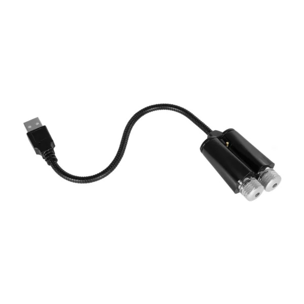 GloboStar® 81845-DUAL Διακοσμητικό Φωτιστικό Ειδικών Φωτορυθμικών Εφέ PARTY Disco LASER DC 5V με Καλώδιο Τροφοδοσίας USB Κόκκινο IP20 Μ3.5 x Π3.5 x Υ21.5cm - Image 3