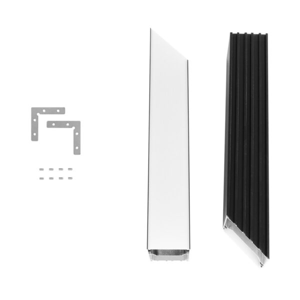 GLOBOSTAR® ALP-CORNER-SIDE90 BRIGHTRAIL 61778 Επιφανειακό / Κρεμαστό Προφίλ Αλουμινίου Γωνία με Λευκό Γαλακτερό Πατητό Κάλυμμα για Ταινίες LED IP20 - Μαύρο Ματ - Μ30 x Π5 x Υ7.5cm - Image 8