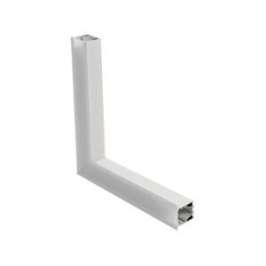 GLOBOSTAR® ALP-CORNER-SIDE90 RECESSA 61788 Χωνευτό Προφίλ Αλουμινίου Γωνία με Λευκό Γαλακτερό Πατητό Κάλυμμα για Ταινίες LED IP20 - Λευκό Ματ - Μ30 x Π3.5 x Υ4cm
