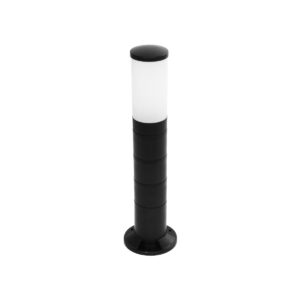 GloboStar® GARDENIO 203-0251 Μοντέρνο Επιδαπέδιο Φωτιστικό Μονόφωτο 1 x E27 IP44 Μαύρο Πλαστικό Σώμα - Μ15 x Π15 x Υ56cm