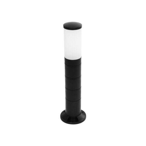 GloboStar® GARDENIO 203-0251 Μοντέρνο Επιδαπέδιο Φωτιστικό Μονόφωτο 1 x E27 IP44 Μαύρο Πλαστικό Σώμα - Μ15 x Π15 x Υ56cm