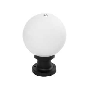 GLOBOSTAR® AGROS 61595 Φωτιστικό Κολωνάκι Κήπου με Ντουί 1 x E27 AC 220-240V Αδιάβροχο IP65 - Λευκό & Μάυρο - Μ20 x Π20 x Υ30cm