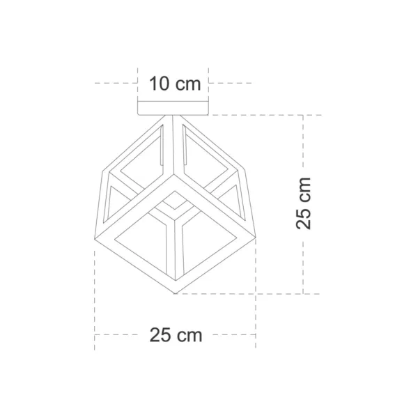 GloboStar® CUBE 00800 Μοντέρνο Φωτιστικό Οροφής Πλέγμα Μονόφωτο 1 x E27 IP20 Λευκό & Χάλκινο Μέταλλο - Μ25 x Π25 x Υ25cm - Image 8