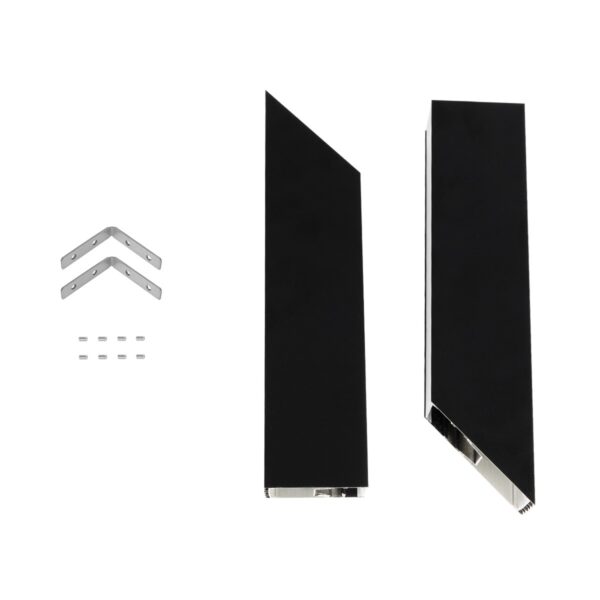 GLOBOSTAR® ALP-CORNER-IN90 BRIGHTRAIL 61781 Επιφανειακό / Κρεμαστό Προφίλ Αλουμινίου Γωνία με Λευκό Γαλακτερό Πατητό Κάλυμμα για Ταινίες LED IP20 - Μαύρο Ματ - Μ30 x Π5 x Υ7.5cm - Image 7