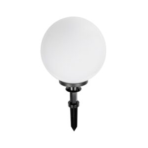 GLOBOSTAR® AGROS 61708 Φωτιστικό Κήπου / Καρφωτό με Ντουί 1 x E27 AC 220-240V Αδιάβροχο IP65 - Λευκό & Μάυρο - Μ30 x Π30 x Υ64cm