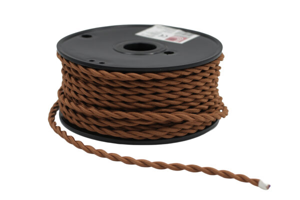 ΚΑΛΩΔΙΟ ΚΟΡΔΟΝΙ ΣΤΡΙΦΤΟ ΔΙΑΚΟΣΜΗΤΙΚΟ 2x0.75mm² 30M ΜΠΕΖ-ΚΑΦΕ
