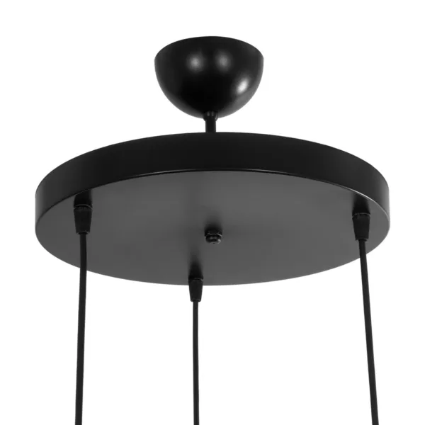 GloboStar® CAGE 203-0097 Vintage Κρεμαστό Φωτιστικό Καμπάνα Τρίφωτο 3 x E27 IP20 Μαύρο Μέταλλο - Μ30 x Π30 x Υ80cm - Image 8
