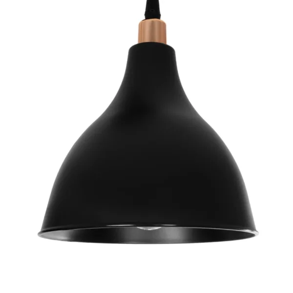 GloboStar® RADE 203-0127 Vintage Κρεμαστό Φωτιστικό Καμπάνα Τρίφωτο 3 x E27 IP20 Μαύρο Πλαστικό - Μ40 x Π40 x Υ80cm - Image 7