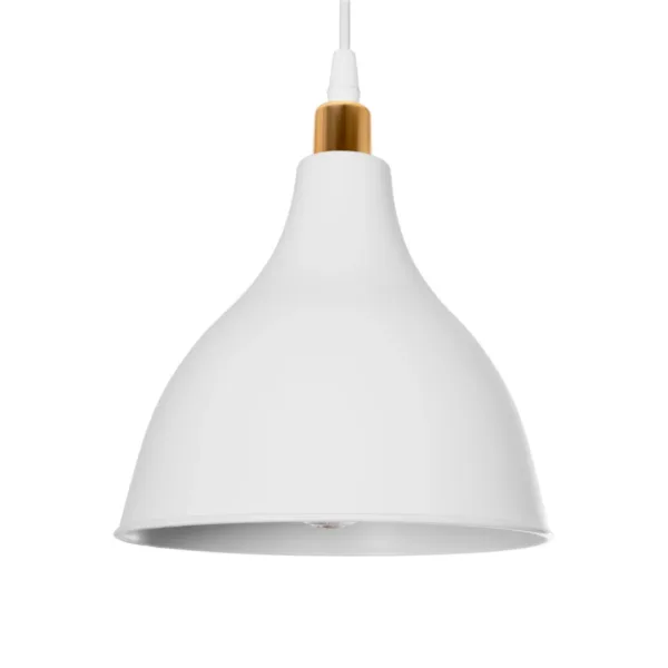 GloboStar® RADE 203-0128 Vintage Κρεμαστό Φωτιστικό Καμπάνα Τρίφωτο 3 x E27 IP20 Λευκό Πλαστικό - Μ40 x Π40 x Υ80cm - Image 7