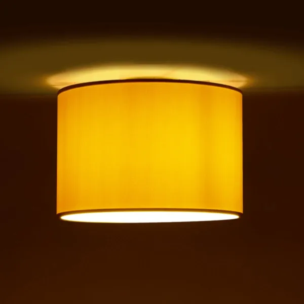 GloboStar® CILIO 203-0149 Μοντέρνο Φωτιστικό Οροφής Καπέλο Μονόφωτο 1 x E27 IP20 Λευκό Ύφασμα - Μ30 x Π30 x Υ21cm - Image 2