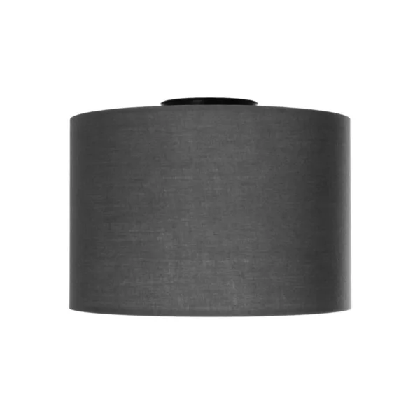 GloboStar® CILIO 203-0153 Μοντέρνο Φωτιστικό Οροφής Καπέλο Μονόφωτο 1 x E27 IP20 Γκρι Ύφασμα - Μ30 x Π30 x Υ21cm - Image 3