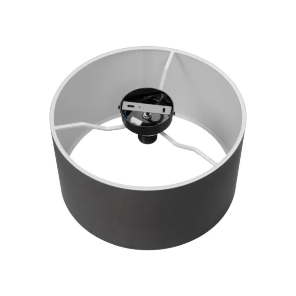GloboStar® CILIO 203-0158 Μοντέρνο Φωτιστικό Οροφής Καπέλο Μονόφωτο 1 x E27 IP20 Γκρι Ύφασμα - Μ38 x Π30 x Υ21cm - Image 6