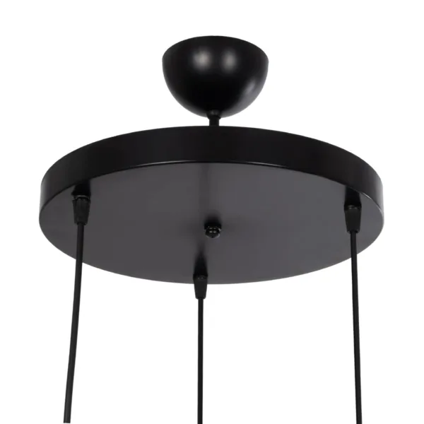 GloboStar® TRIANGLE 203-0160 Μοντέρνο Κρεμαστό Φωτιστικό Καμπάνα Τρίφωτο 3 x E27 IP20 Μαύρο Πλαστικό - Μ50 x Π50 x Υ80cm - Image 8