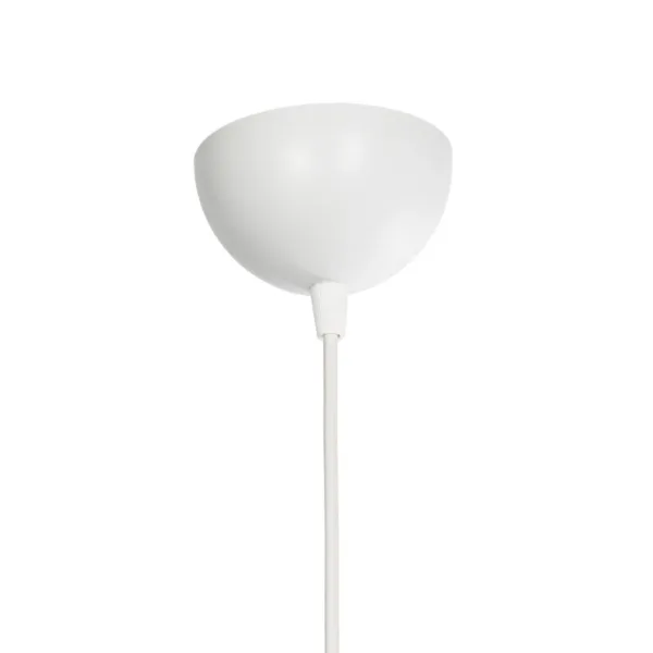 GloboStar® TRIANGLE 203-0163 Μοντέρνο Κρεμαστό Φωτιστικό Καμπάνα Μονόφωτο 1 x E27 IP20 Λευκό Πλαστικό - Μ24 x Π24 x Υ86cm - Image 8