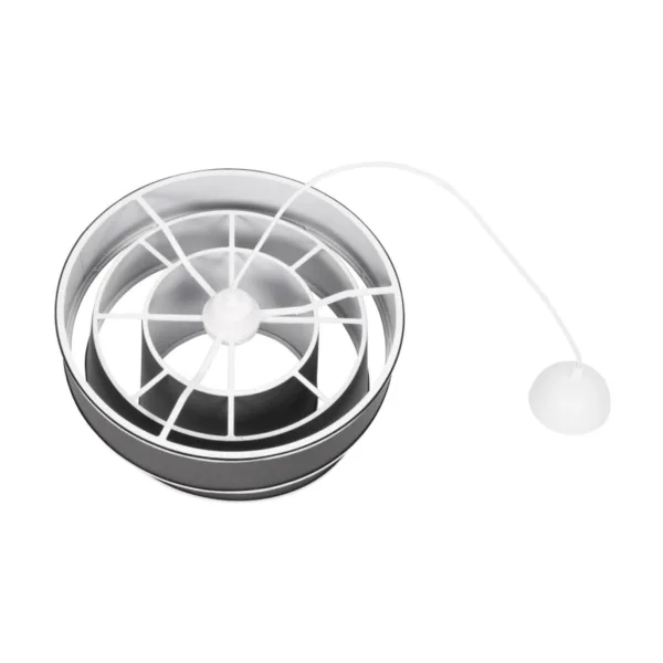 GloboStar® SIERA 203-0167 Μοντέρνο Κρεμαστό Φωτιστικό Καπέλο Μονόφωτο 1 x E27 IP20 Γκρι Ύφασμα με Ασημί Λεπτομέρεια - Μ38 x Π38 x Υ95cm - Image 9