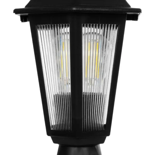 GloboStar® VITRO 203-0190 Vintage Επιδαπέδιο Φωτιστικό Φαναράκι Μονόφωτο 1 x E27 IP44 Μαύρο Πλαστικό Σώμα - Μ16 x Π16 x Υ39cm - Image 6