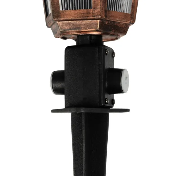 GloboStar® VITRO 203-0198 Vintage Καρφωτό Φωτιστικό Φαναράκι Μονόφωτο 1 x E27 IP44 Χάλκινο Πλαστικό Σώμα - Μ16 x Π16 x Υ51cm - Image 6