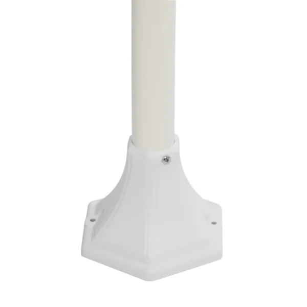 GloboStar® VITRO 203-0202 Vintage Επιδαπέδιο Φωτιστικό Φαναράκι Μονόφωτο 1 x E27 IP44 Λευκό Πλαστικό Σώμα - Μ16 x Π16 x Υ100cm - Image 6