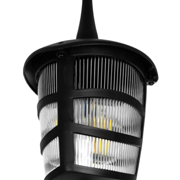 GloboStar® ZARDIN 203-0204 Vintage Κρεμαστό Φωτιστικό Φαναράκι Μονόφωτο 1 x E27 IP44 Μαύρο Πλαστικό Σώμα - Μ17 x Π17 x Υ42cm - Image 6