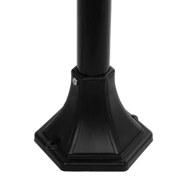 GloboStar® ZARDIN 203-0207 Vintage Επιδαπέδιο Φωτιστικό Φαναράκι Μονόφωτο 1 x E27 IP44 Μαύρο Πλαστικό Σώμα - Μ17 x Π17 x Υ100cm - Image 6