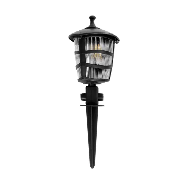 GloboStar® ZARDIN 203-0208 Vintage Καρφωτό Φωτιστικό Φαναράκι Μονόφωτο 1 x E27 IP44 Μαύρο Πλαστικό Σώμα - Μ17 x Π17 x Υ45cm - Image 3
