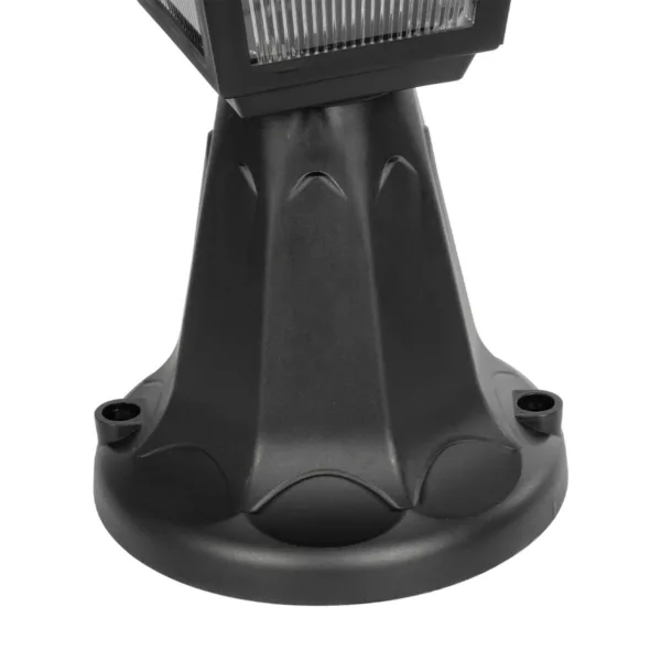 GloboStar® SOLME 203-0210 Vintage Επιδαπέδιο Φωτιστικό Φαναράκι Μονόφωτο 1 x E27 IP44 Μαύρο Πλαστικό Σώμα - Μ15 x Π15 x Υ38cm - Image 6