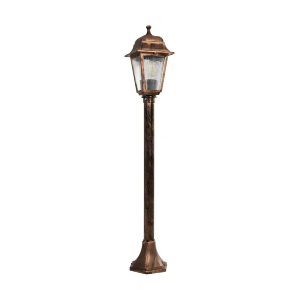 GloboStar® SOLME 203-0217 Vintage Επιδαπέδιο Φωτιστικό Φαναράκι Μονόφωτο 1 x E27 IP44 Χάλκινο Πλαστικό Σώμα - Μ16.5 x Π16.5 x Υ100cm - Image 3