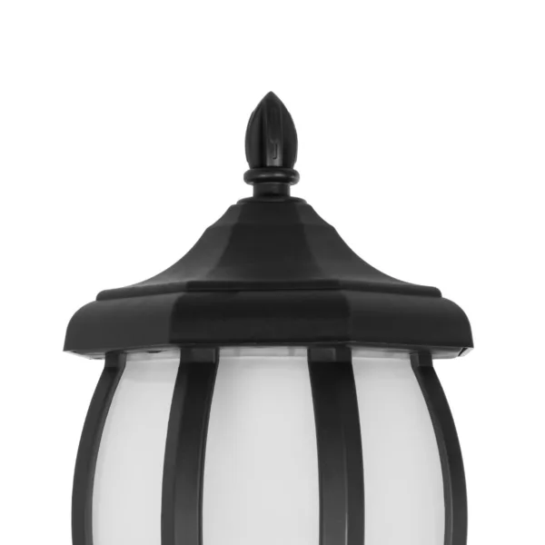 GloboStar® VERDI 203-0229 Vintage Επιτοίχιο Φωτιστικό Φαναράκι Μονόφωτο 1 x E27 IP44 Μαύρο Πλαστικό Σώμα - Μ23 x Π17 x Υ40cm - Image 5