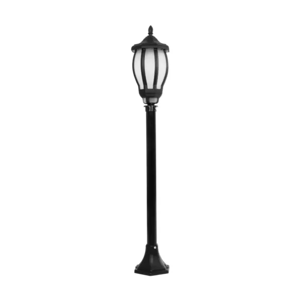 GloboStar® VERDI 203-0230 Vintage Επιδαπέδιο Φωτιστικό Φαναράκι Μονόφωτο 1 x E27 IP44 Μαύρο Πλαστικό Σώμα - Μ17 x Π17 x Υ104.5cm - Image 3