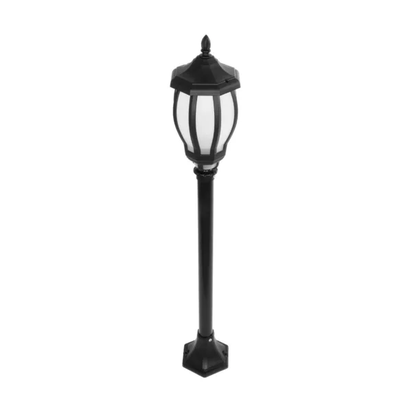 GloboStar® VERDI 203-0230 Vintage Επιδαπέδιο Φωτιστικό Φαναράκι Μονόφωτο 1 x E27 IP44 Μαύρο Πλαστικό Σώμα - Μ17 x Π17 x Υ104.5cm - Image 4