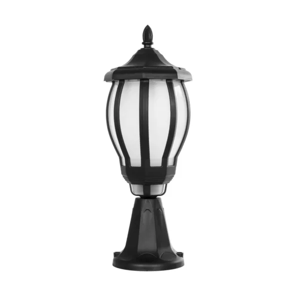 GloboStar® VERDI 203-0231 Vintage Επιδαπέδιο Φωτιστικό Φαναράκι Μονόφωτο 1 x E27 IP44 Μαύρο Πλαστικό Σώμα - Μ17 x Π17 x Υ47cm - Image 3