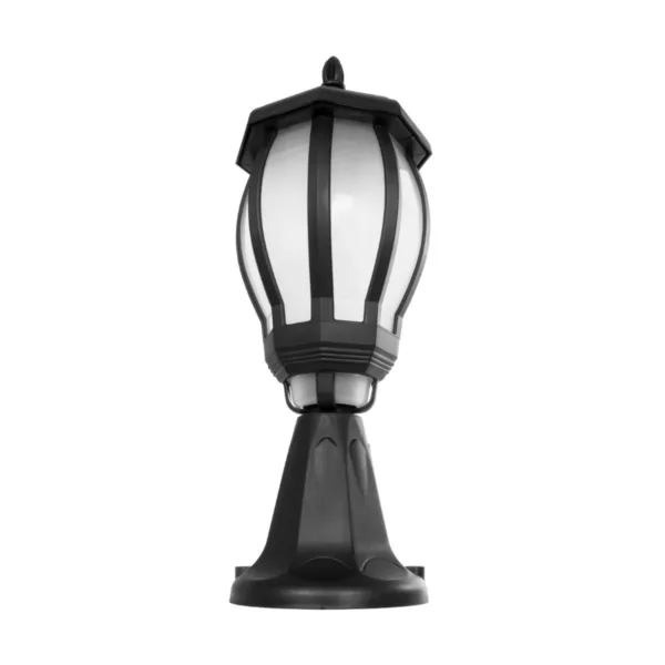 GloboStar® VERDI 203-0231 Vintage Επιδαπέδιο Φωτιστικό Φαναράκι Μονόφωτο 1 x E27 IP44 Μαύρο Πλαστικό Σώμα - Μ17 x Π17 x Υ47cm - Image 4