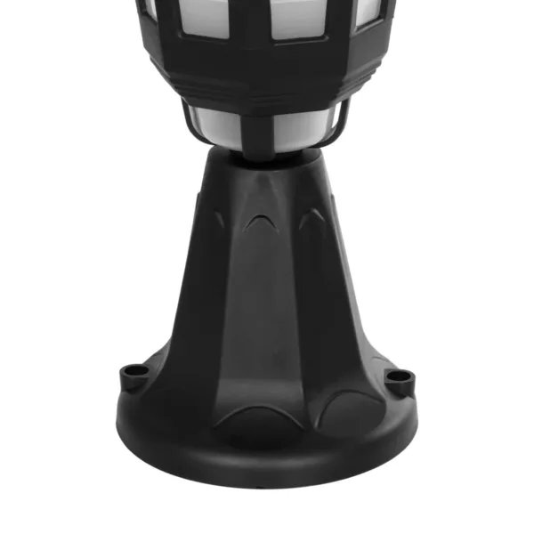 GloboStar® VERDI 203-0231 Vintage Επιδαπέδιο Φωτιστικό Φαναράκι Μονόφωτο 1 x E27 IP44 Μαύρο Πλαστικό Σώμα - Μ17 x Π17 x Υ47cm - Image 6