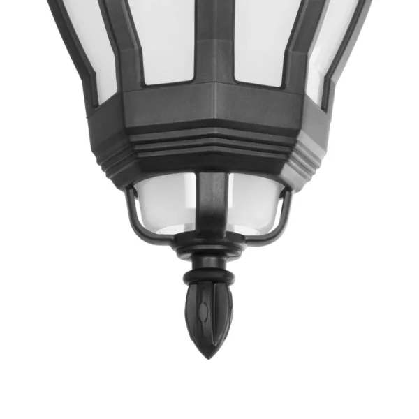 GloboStar® VERDI 203-0232 Vintage Κρεμαστό Φωτιστικό Φαναράκι Μονόφωτο 1 x E27 IP44 Μαύρο Πλαστικό Σώμα - Μ17 x Π17 x Υ52cm - Image 5