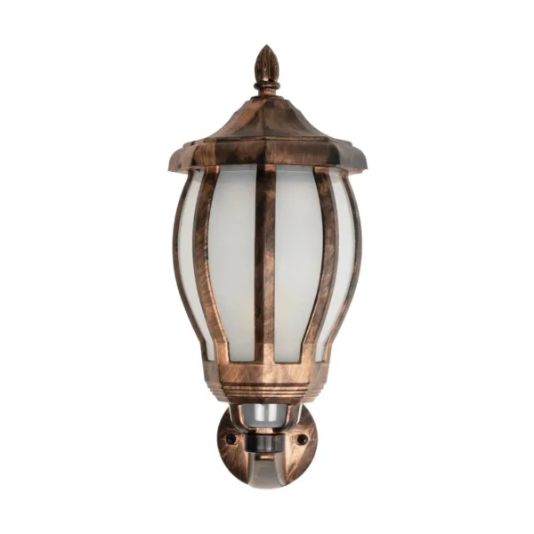 GloboStar® VERDI 203-0233 Vintage Επιτοίχιο Φωτιστικό Φαναράκι Μονόφωτο 1 x E27 IP44 Χάλκινο Πλαστικό Σώμα - Μ23 x Π17 x Υ40cm - Image 3