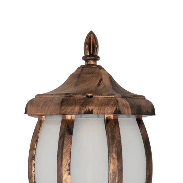 GloboStar® VERDI 203-0233 Vintage Επιτοίχιο Φωτιστικό Φαναράκι Μονόφωτο 1 x E27 IP44 Χάλκινο Πλαστικό Σώμα - Μ23 x Π17 x Υ40cm - Image 5