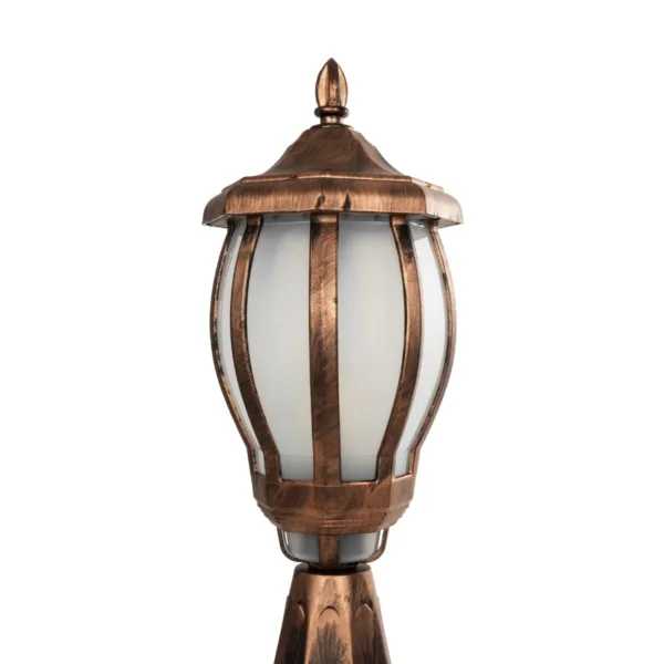 GloboStar® VERDI 203-0235 Vintage Επιδαπέδιο Φωτιστικό Φαναράκι Μονόφωτο 1 x E27 IP44 Χάλκινο Πλαστικό Σώμα - Μ17 x Π17 x Υ47cm - Image 5