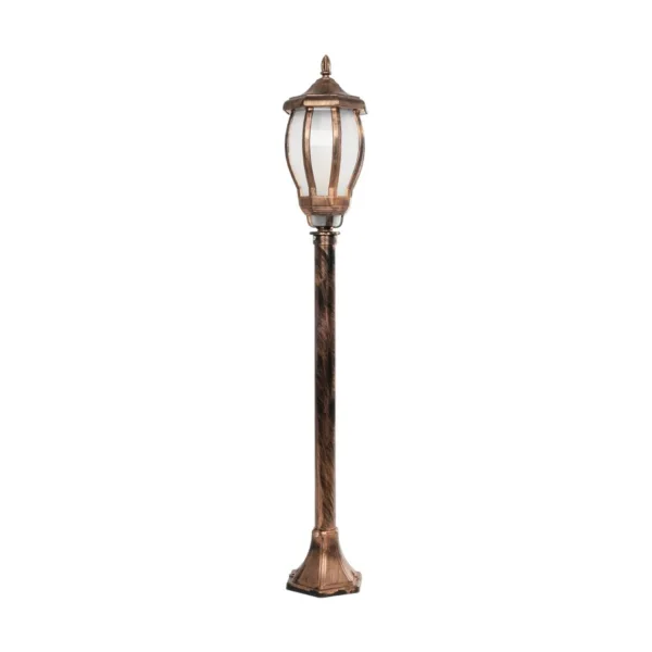 GloboStar® VERDI 203-0236 Vintage Επιδαπέδιο Φωτιστικό Φαναράκι Μονόφωτο 1 x E27 IP44 Χάλκινο Πλαστικό Σώμα - Μ17 x Π17 x Υ104.5cm - Image 3