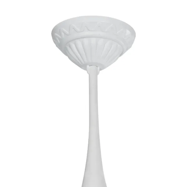 GloboStar® ZARDIN 203-0237 Vintage Κρεμαστό Φωτιστικό Φαναράκι Μονόφωτο 1 x E27 IP44 Λευκό Πλαστικό Σώμα - Μ17 x Π17 x Υ42cm - Image 6