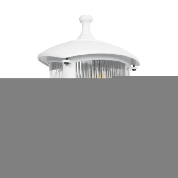 GloboStar® ZARDIN 203-0238 Vintage Επιδαπέδιο Φωτιστικό Φαναράκι Μονόφωτο 1 x E27 IP44 Λευκό Πλαστικό Σώμα - Μ17 x Π17 x Υ34cm - Image 5
