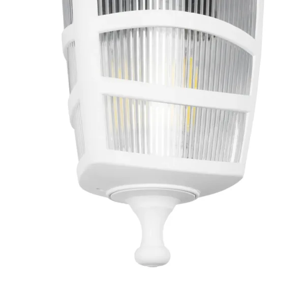 GloboStar® ZARDIN 203-0239 Vintage Επιτοίχιο Φωτιστικό Φαναράκι Μονόφωτο 1 x E27 IP44 Λευκό Πλαστικό Σώμα - Μ22 x Π17 x Υ27cm - Image 6