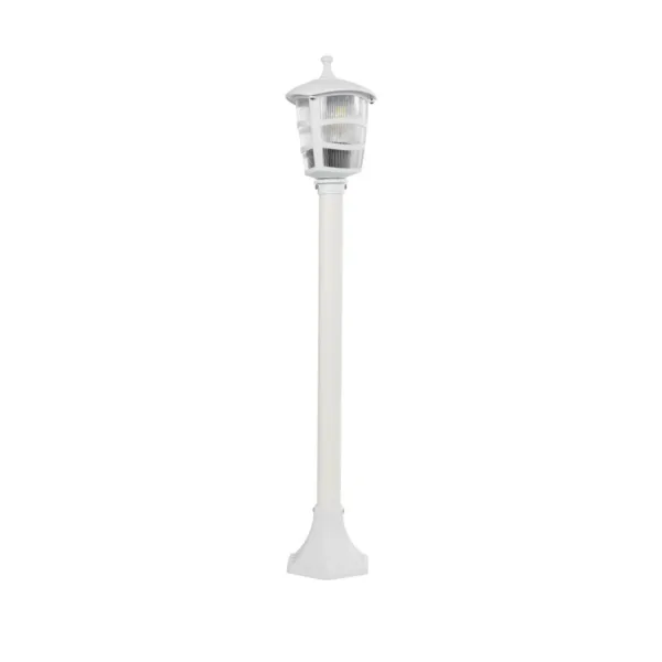 GloboStar® ZARDIN 203-0240 Vintage Επιδαπέδιο Φωτιστικό Φαναράκι Μονόφωτο 1 x E27 IP44 Λευκό Πλαστικό Σώμα - Μ16 x Π16 x Υ100cm - Image 3