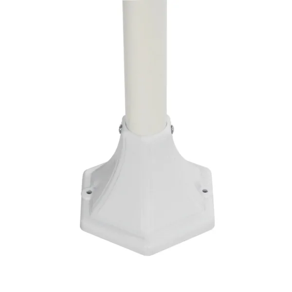 GloboStar® ZARDIN 203-0240 Vintage Επιδαπέδιο Φωτιστικό Φαναράκι Μονόφωτο 1 x E27 IP44 Λευκό Πλαστικό Σώμα - Μ16 x Π16 x Υ100cm - Image 6