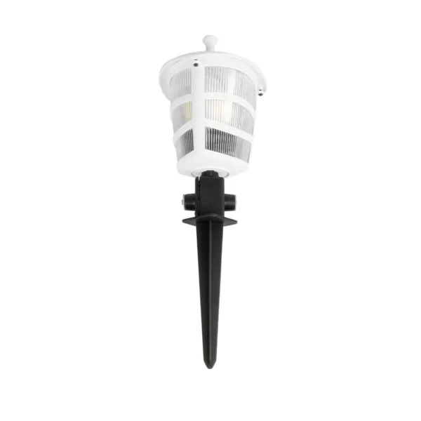 GloboStar® ZARDIN 203-0241 Vintage Καρφωτό Φωτιστικό Φαναράκι Μονόφωτο 1 x E27 IP44 Λευκό Πλαστικό Σώμα - Μ16 x Π16 x Υ51cm - Image 4