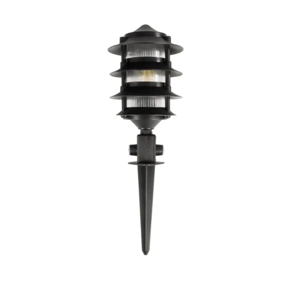 GloboStar® LANTERNA 203-0242 Μοντέρνο Καρφωτό Φωτιστικό Φαναράκι Μονόφωτο 1 x E27 IP44 Μαύρο Πλαστικό Σώμα - Μ17 x Π17 x Υ80cm - Image 3