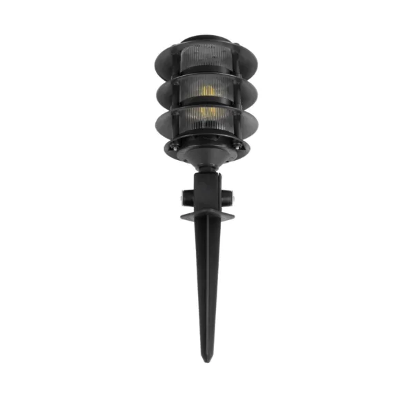 GloboStar® LANTERNA 203-0242 Μοντέρνο Καρφωτό Φωτιστικό Φαναράκι Μονόφωτο 1 x E27 IP44 Μαύρο Πλαστικό Σώμα - Μ17 x Π17 x Υ80cm - Image 4