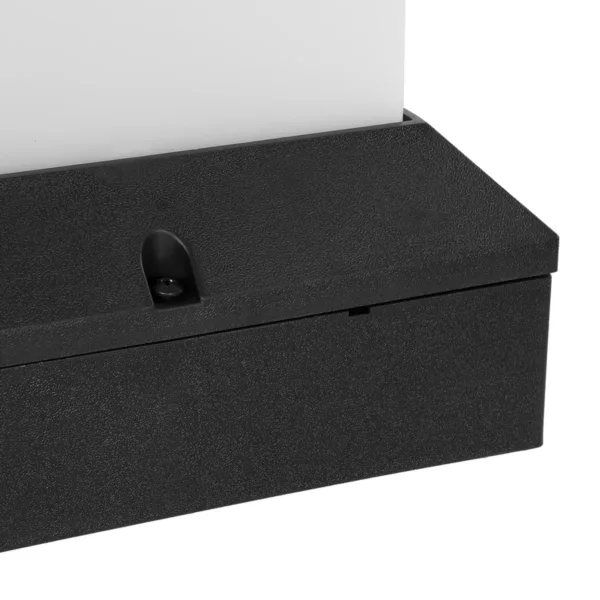 GloboStar® CUBIX 203-0245 Μοντέρνο Επιδαπέδιο Φωτιστικό Μονόφωτο 1 x E27 IP44 Μαύρο Πλαστικό Σώμα - Μ22.5 x Π22.5 x Υ25cm - Image 5
